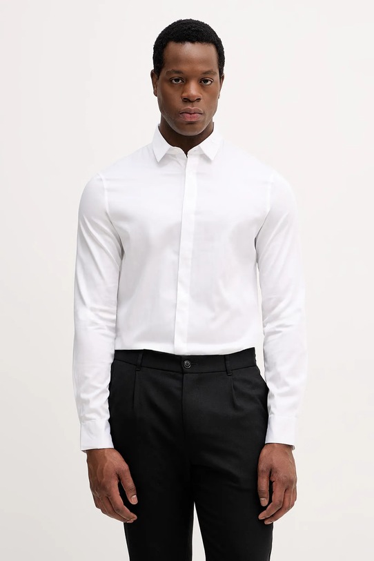 Armani Exchange koszula z elastanem biały XM001867.AF10192