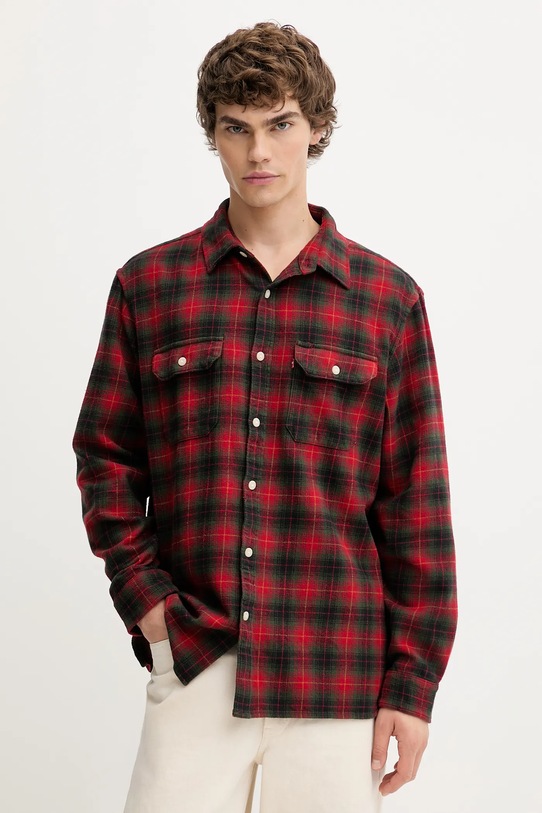 Levi's koszula bawełniana wzorzyste czerwony 19573.0284