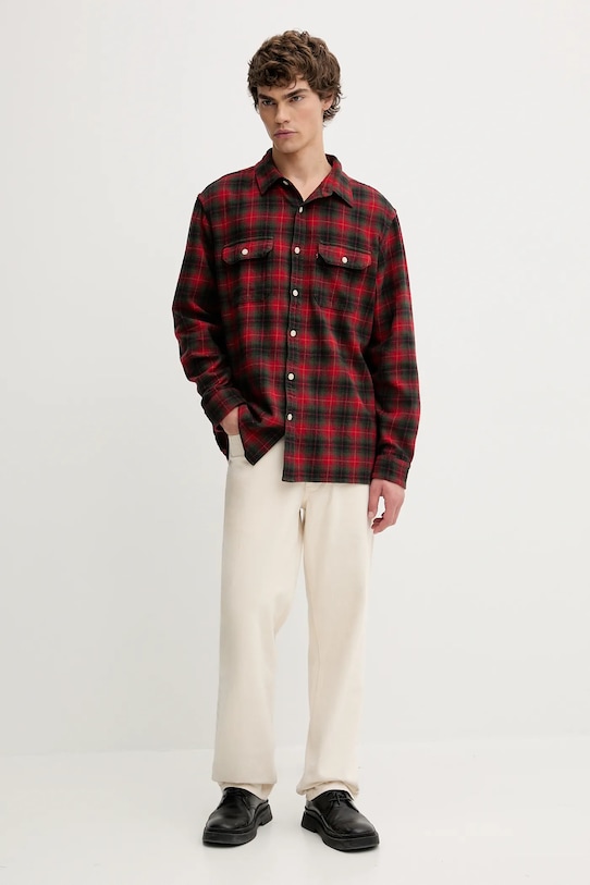 Levi's koszula bawełniana 19573.0284 czerwony AW25