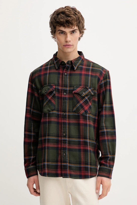 Levi's koszula bawełniana wzorzyste zielony A1919.0066