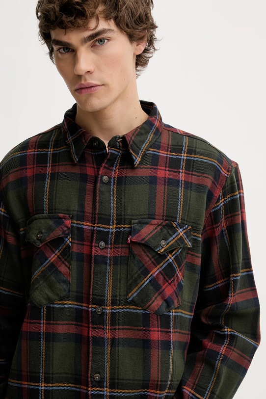 Levi's koszula bawełniana zielony A1919.0066