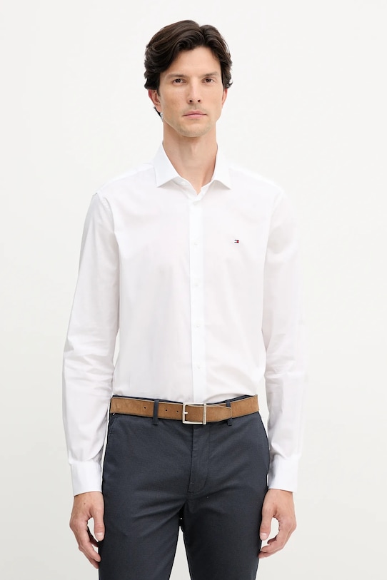 Tommy Hilfiger koszula z elastanem biały MW0MW38347