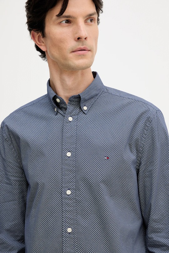 Хлопковая рубашка Tommy Hilfiger голубой MW0MW40455