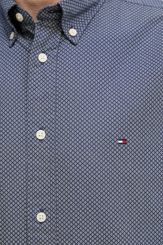 Хлопковая рубашка Tommy Hilfiger MW0MW40455 голубой