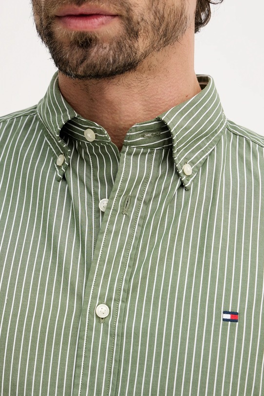 Bavlněná košile Tommy Hilfiger MW0MW41399 zelená