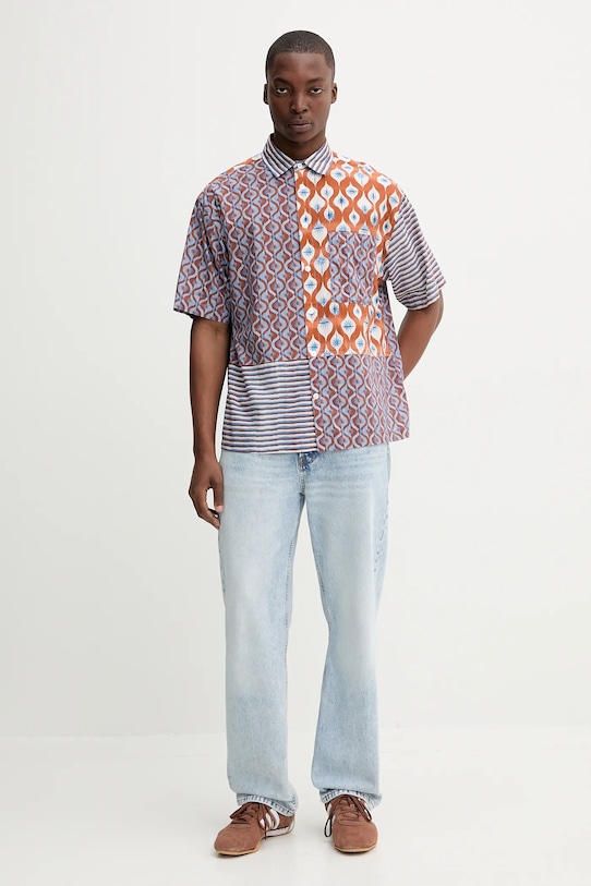 Bombažna srajca Desigual VICENTE 25WMCW03 modra AW25