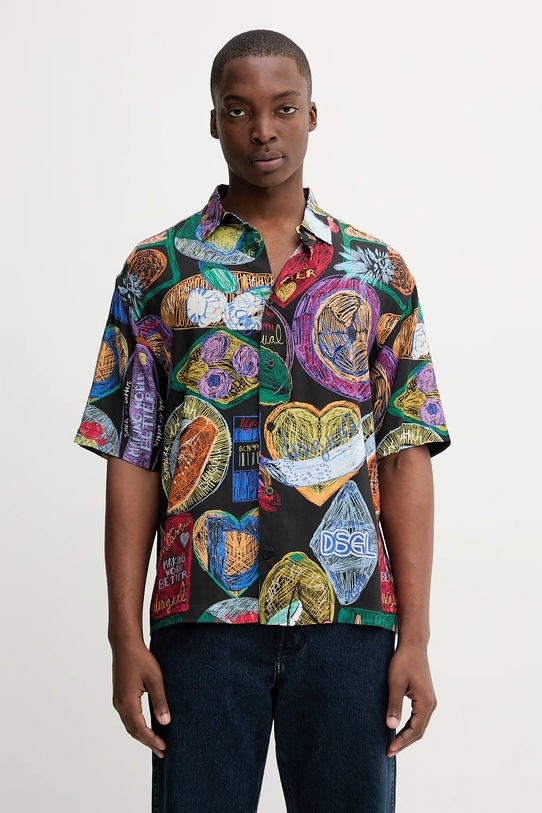 Desigual koszula LIMA klasyczny czarny 25WMCW10
