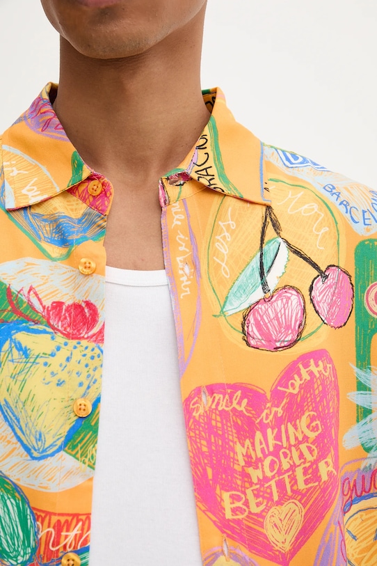 Desigual cămașă CARTAGENA 25WMCW15 galben