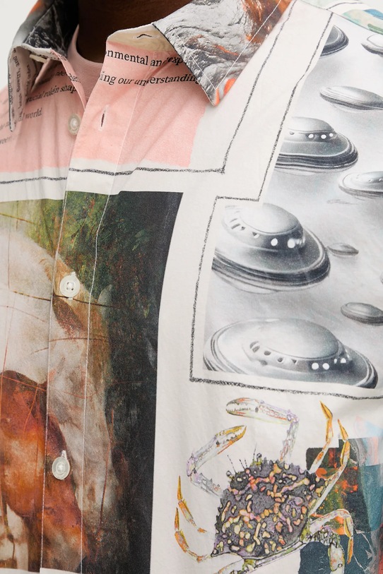 Desigual koszula bawełniana PACO 25WMCW20 beżowy