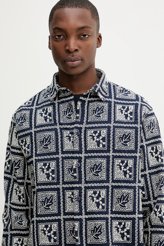 Desigual koszula bawełniana JACK granatowy 25WMCW25