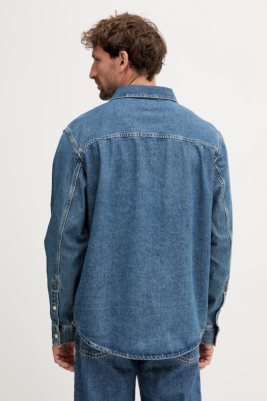 Odzież Calvin Klein Jeans koszula jeansowa LV04RD764G niebieski