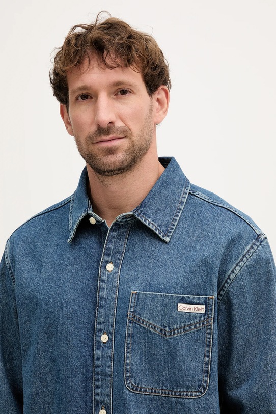 Calvin Klein Jeans koszula jeansowa niebieski LV04RD764G