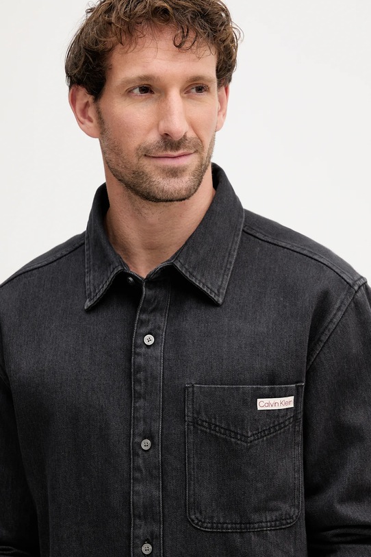 Calvin Klein Jeans koszula jeansowa czarny LV04RD765G
