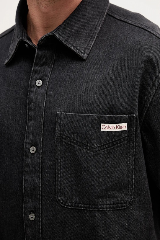 Calvin Klein Jeans koszula jeansowa LV04RD765G czarny