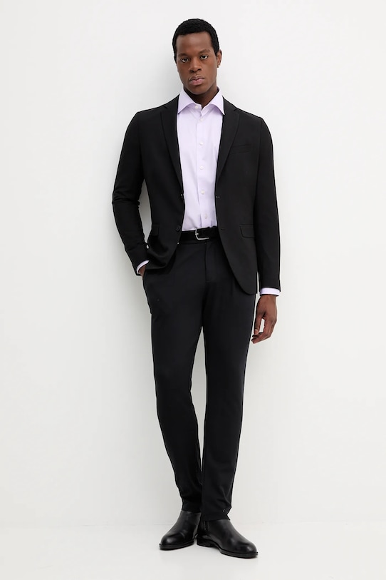 Eton koszula bawełniana 100013933 fioletowy AW25