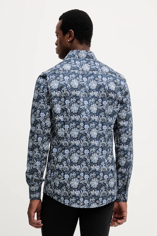 Îmbrăcăminte Eton cămașă din bumbac 100013941 bleumarin