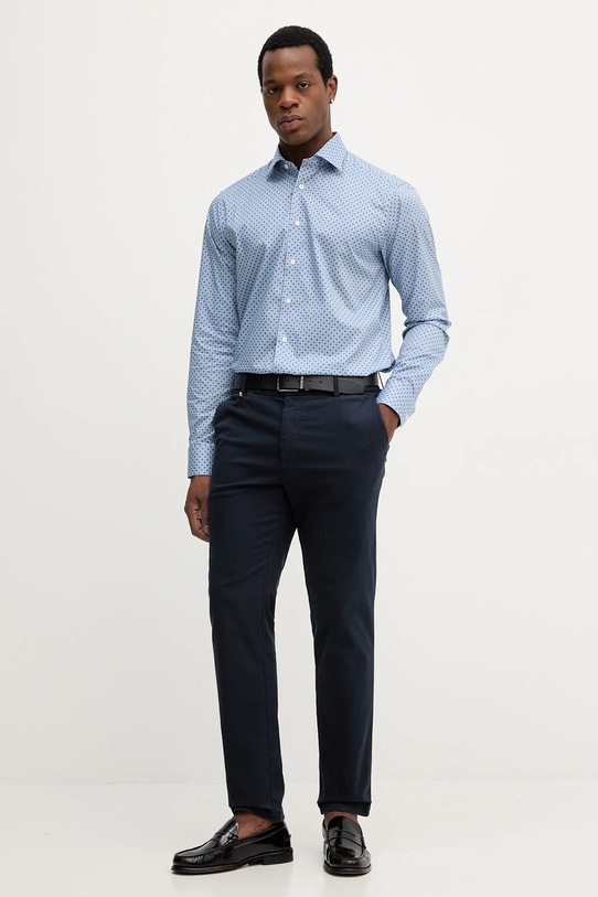 Eton koszula bawełniana 100013947 niebieski AW25