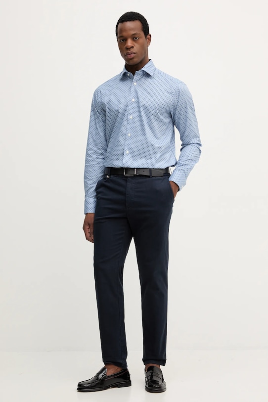 Eton koszula bawełniana 100013947 niebieski AW25