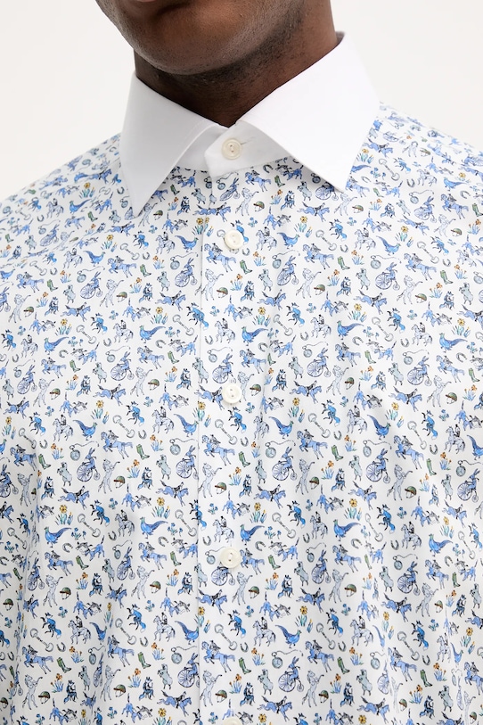 Eton koszula bawełniana 100013950 biały