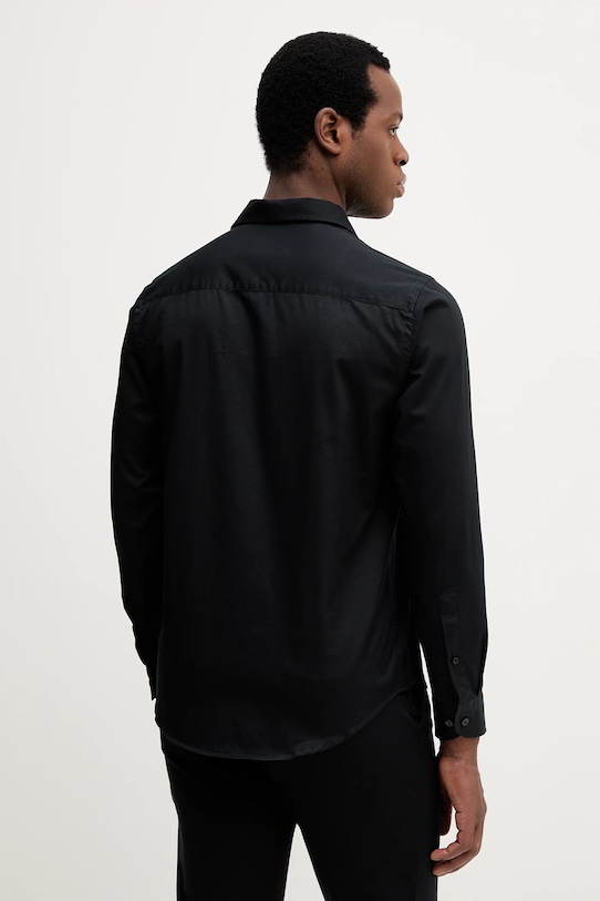 Odzież Eton koszula bawełniana 100013973 czarny