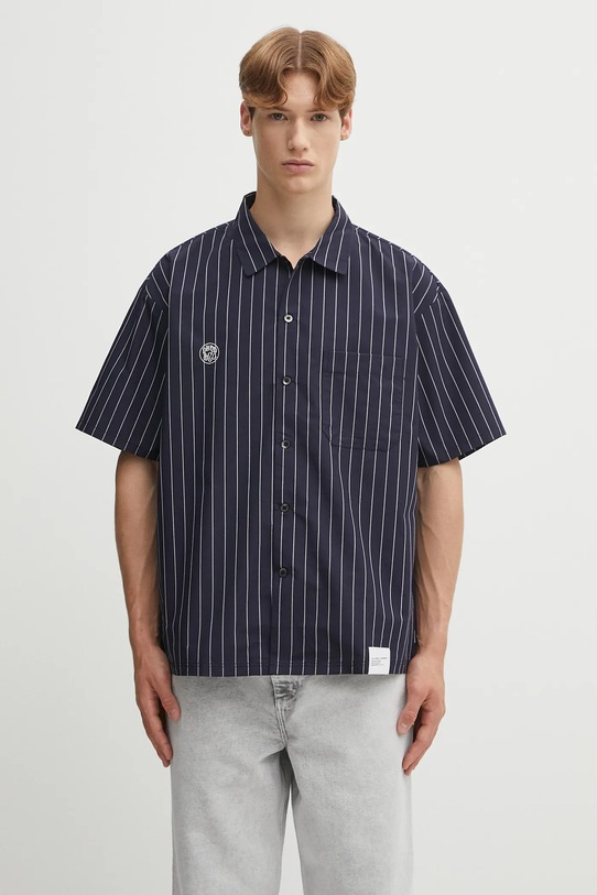 Πουκάμισο NEIGHBORHOOD stripe work χαλαρό σκούρο μπλε 251TSNH.SHM05