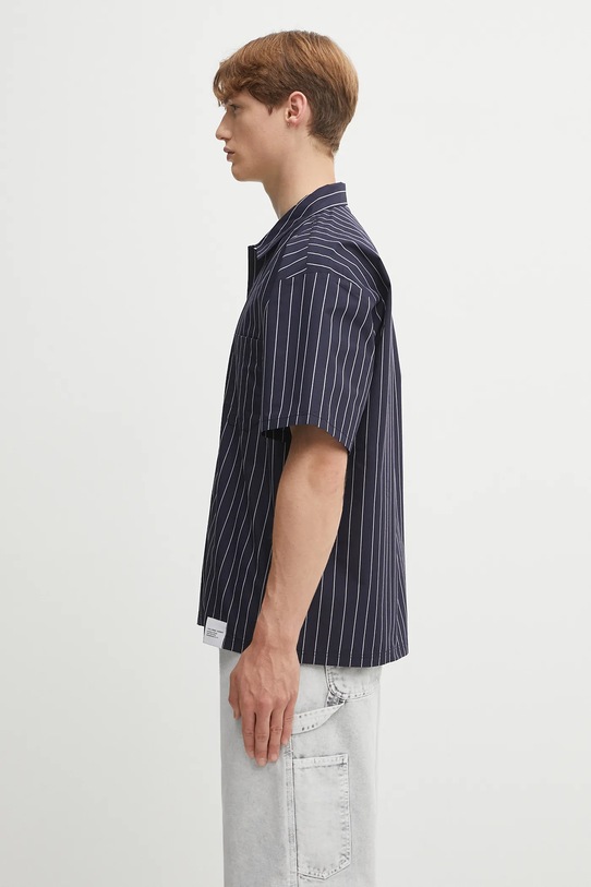 Πουκάμισο NEIGHBORHOOD stripe work 251TSNH.SHM05 σκούρο μπλε AW25