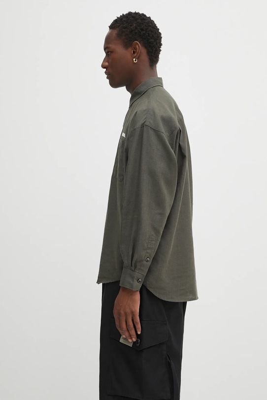 NEIGHBORHOOD koszula lniana over shirt 251BENH.SHM01 zielony AW25