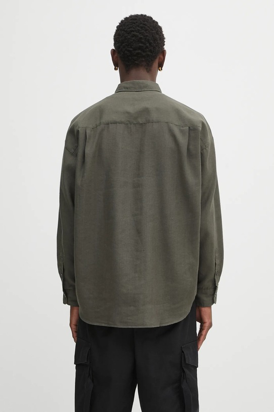 Odzież NEIGHBORHOOD koszula lniana over shirt 251BENH.SHM01 zielony