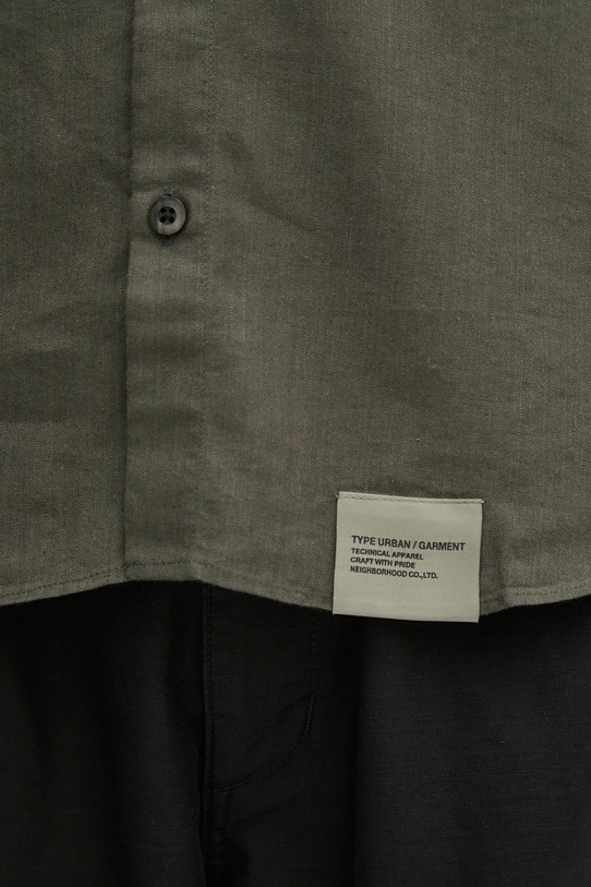 NEIGHBORHOOD koszula lniana over shirt zielony 251BENH.SHM01