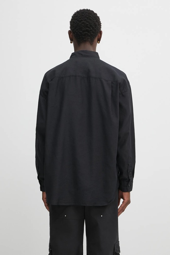 Odzież NEIGHBORHOOD koszula lniana over shirt 251BENH.SHM01 czarny