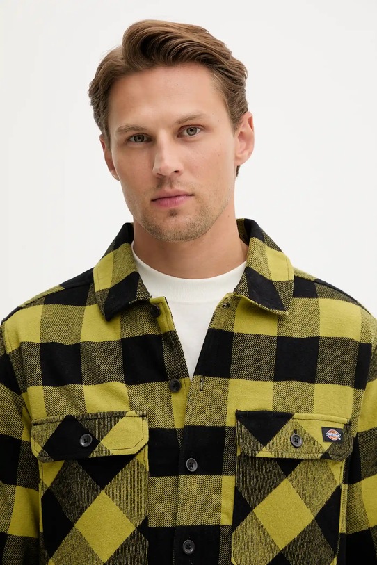 Dickies koszula bawełniana zielony DK0A4XDZ