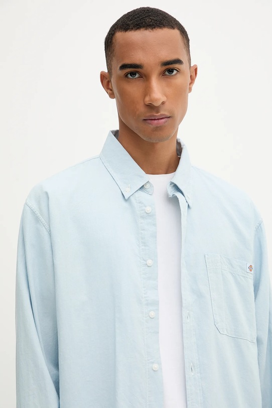 Dickies koszula bawełniana niebieski DK0A87PY