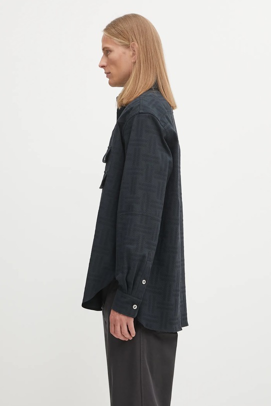 Сорочка Kenzo Weave Workwear Overshirt FF65CH5369JF темно-синій AW25