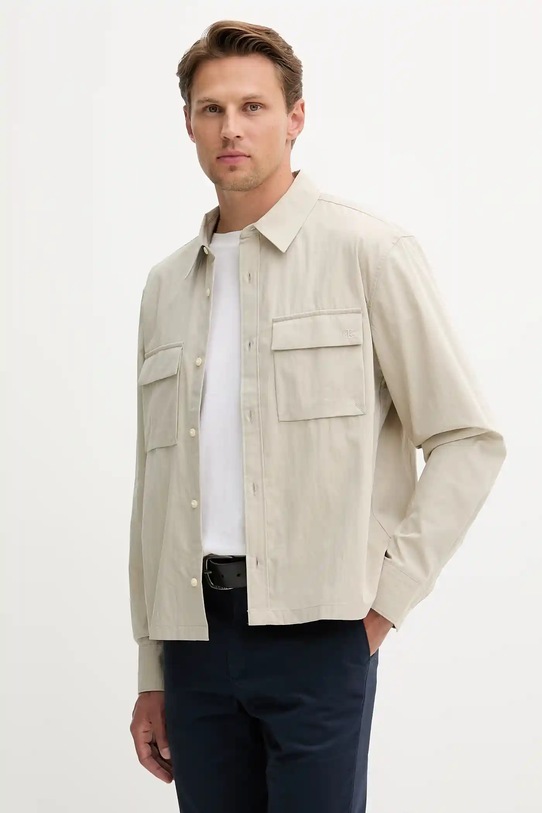 Calvin Klein koszula regular beżowy LV04LD122G