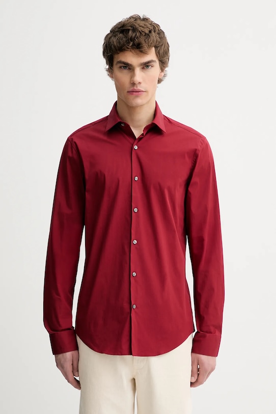 Calvin Klein koszula z elastanem czerwony LV019EU037