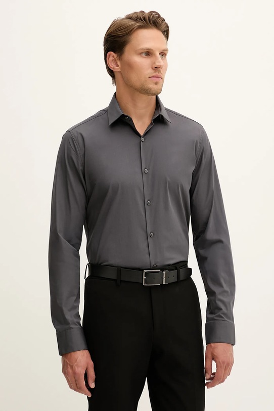 Calvin Klein koszula z elastanem szary LV019EU037