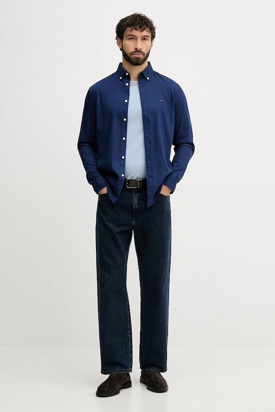 Košeľa Tommy Hilfiger MW0MW40458 tmavomodrá NC25