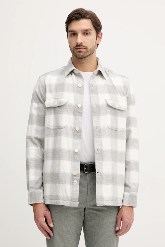 Tommy Hilfiger koszula bawełniana regular szary MW0MW40483