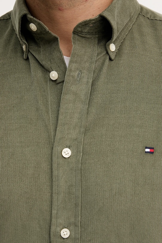 Tommy Hilfiger koszula sztruksowa MW0MW40486 zielony