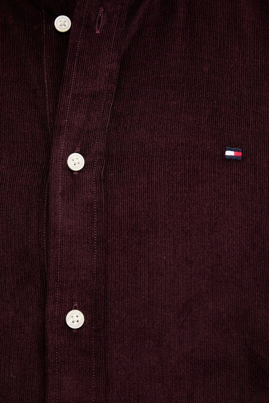 Tommy Hilfiger koszula sztruksowa MW0MW40486 bordowy