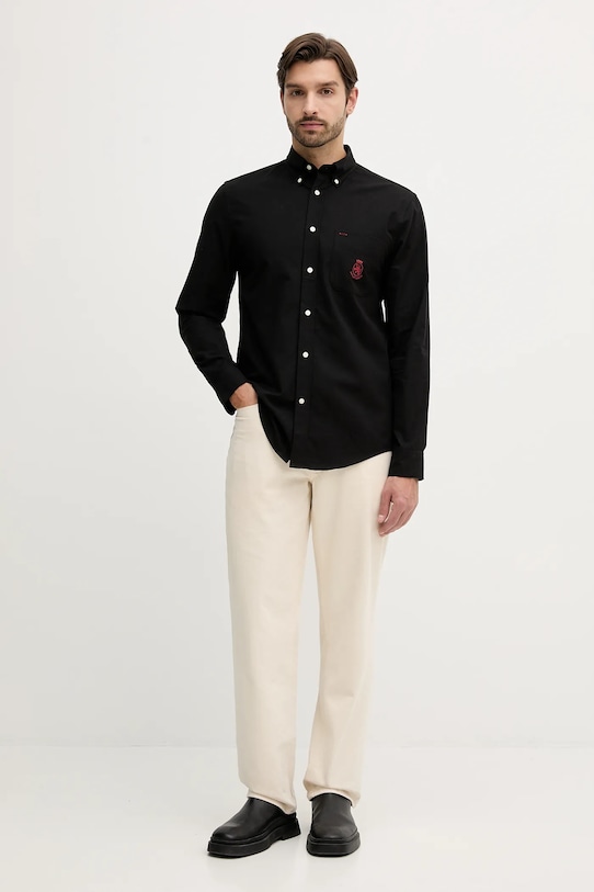 Tommy Hilfiger camicia in cotone MW0MW40890 nero AW25