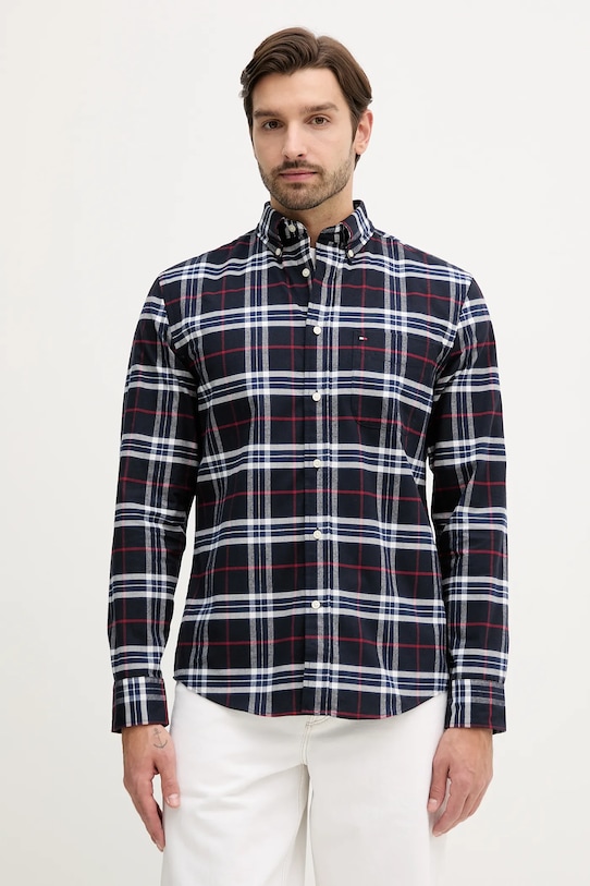 Tommy Hilfiger koszula bawełniana regular granatowy MW0MW40894