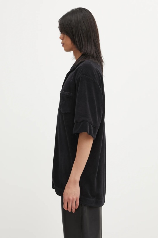 Βαμβακερό πουκάμισο VETEMENTS Towel UH76SH500B μαύρο AW25