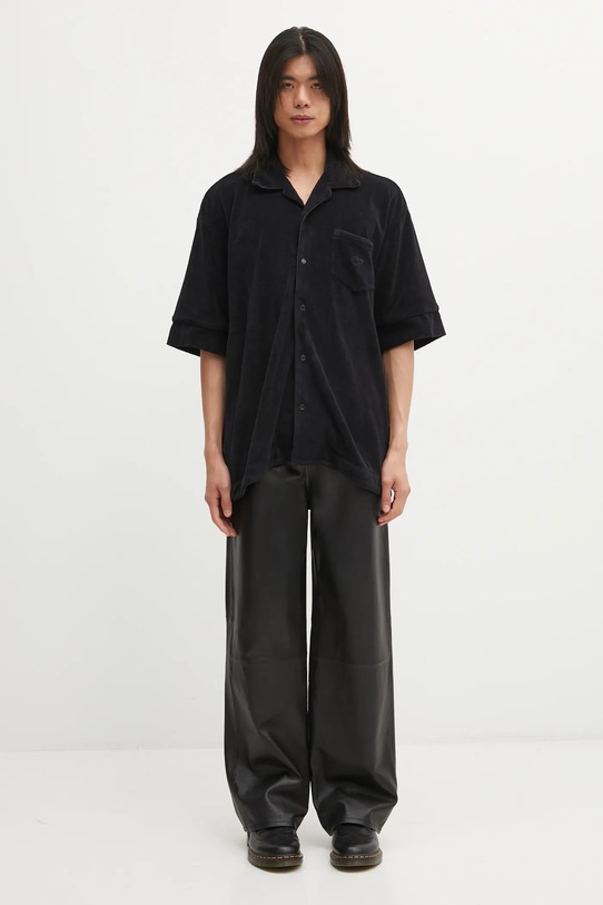 Βαμβακερό πουκάμισο VETEMENTS Towel UH76SH500B μαύρο