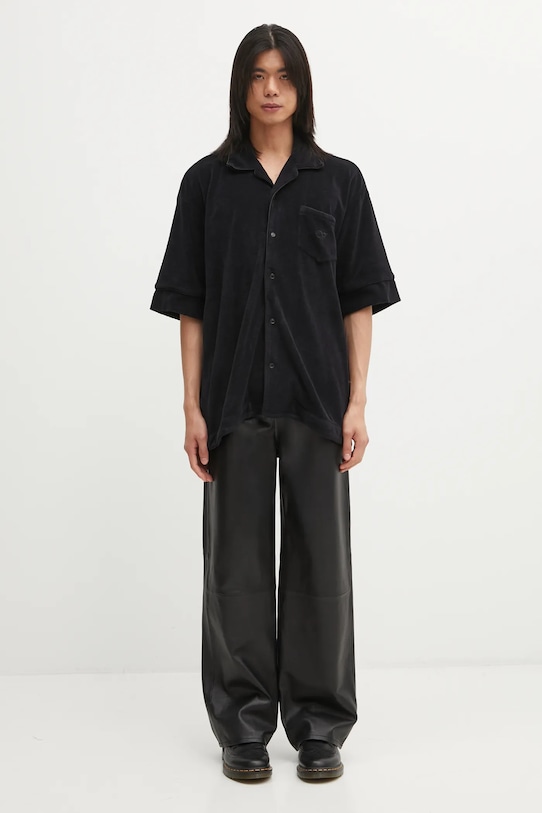 Βαμβακερό πουκάμισο VETEMENTS Towel UH76SH500B μαύρο