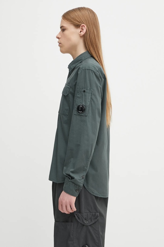C.P. Company koszula bawełniana 19CMSH706A110143G szary AW25