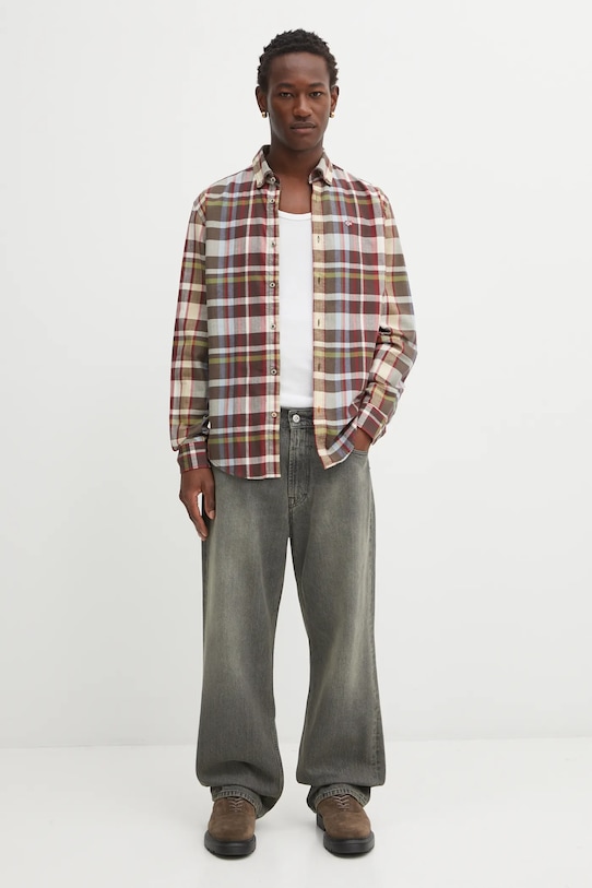 Βαμβακερό πουκάμισο Napapijri G-Trekking 3 NP0A88TLCBX1 καφέ