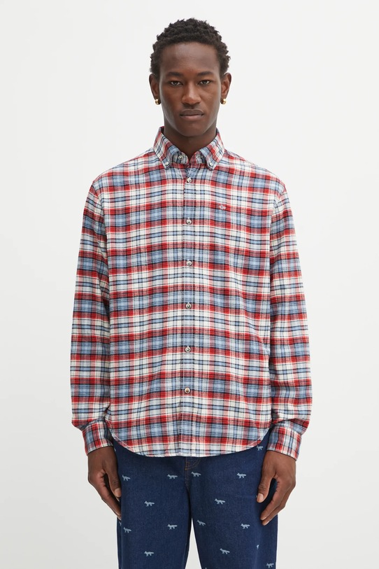 Βαμβακερό πουκάμισο Napapijri G-Trekking 3 κανονικό κόκκινο NP0A88TLCBU1