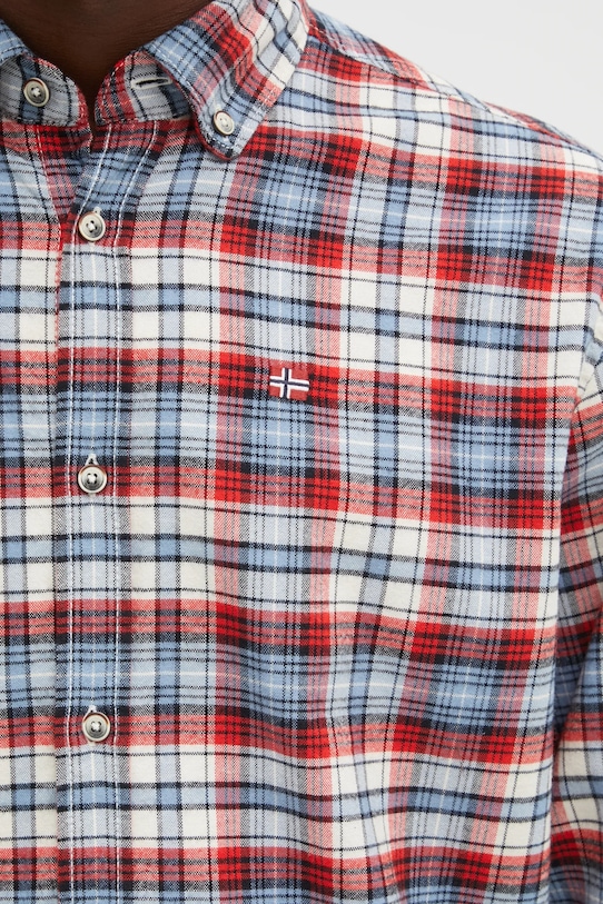 Памучна риза Napapijri G-Trekking 3 червен NP0A88TLCBU1