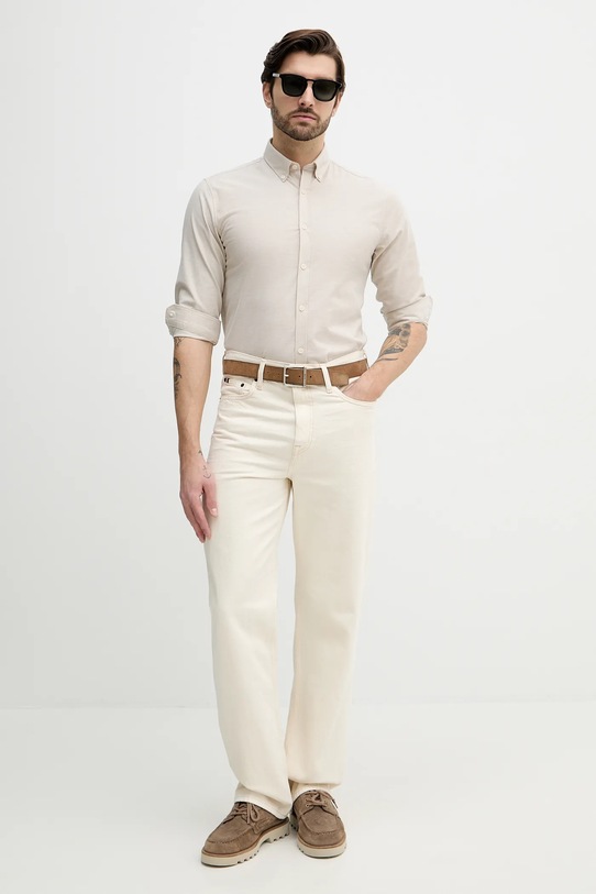 Lindbergh koszula 30.203174 beżowy AW25